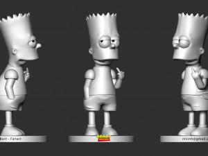 Bart simpson 3Dプリントモデル