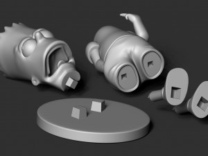 Bart simpson 3Dプリントモデル