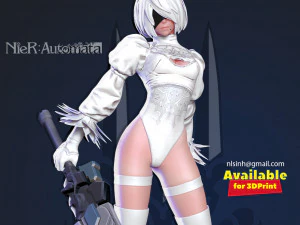 2b nier - automata white version 3D Print Model