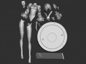 2b nier - automata white version Modèles 3D en vedette