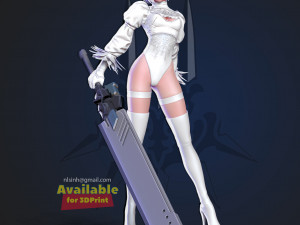 2b nier - automata white version Modèles 3D en vedette