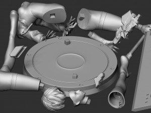 2b nier - automata white version Modèles 3D en vedette