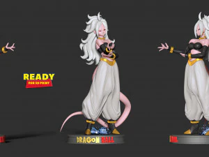 android 21 - dragon ball fanart 3D Print Model