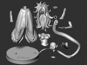 android 21 - dragon ball fanart 3D Print Model