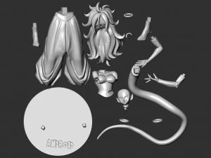 android 21 - dragon ball fanart 3D Print Model