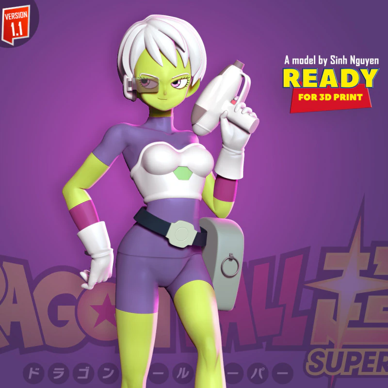 Cheelai - dragon ball fanart 3D Print Model .c4d .max .obj .3ds .fbx .stl .blend 