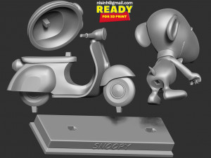 snoopy dog 3Dプリントモデル