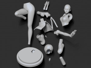 yuri sakazaki - king of fighters fanart 3D 打印模型