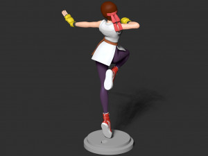 yuri sakazaki - king of fighters fanart 3D 打印模型