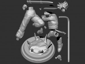 future trunks - dragon ball fanart Modello di stampa 3D