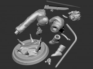 future trunks - dragon ball fanart Modello di stampa 3D
