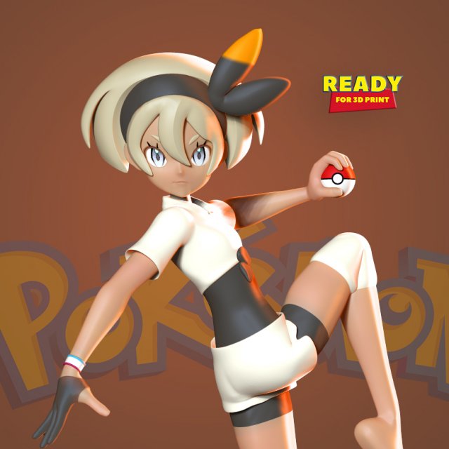 bea - pokemon fanart 3D 打印模型 .c4d .max .obj .3ds .fbx .stl .blend
