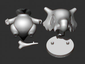 cubone - pokemon fanart 3D Print Model