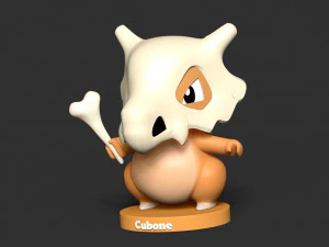 cubone - pokemon fanart 3D Print Model