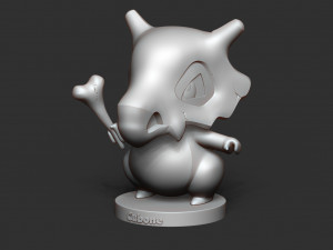 cubone - pokemon fanart 3D-Druckmodell