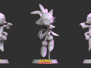 blaze the cat - sonic fanart Modèles 3D en vedette
