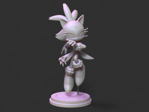 blaze the cat - sonic fanart Modèles 3D en vedette