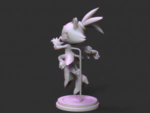 blaze the cat - sonic fanart Modèles 3D en vedette
