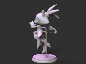 blaze the cat - sonic fanart 3D Print Model