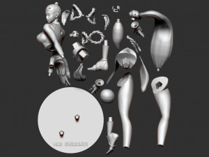 mai shiranui in a blue suit 3D Baskı Modeli