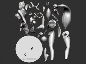 mai shiranui in a blue suit 3D Print Model