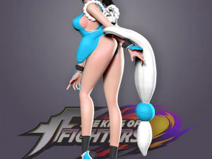 mai shiranui in a blue suit 3D Print Model