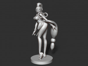 mai shiranui in a blue suit 3D Baskı Modeli