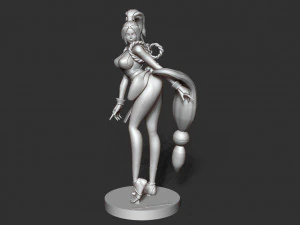 mai shiranui in a blue suit 3D Print Model