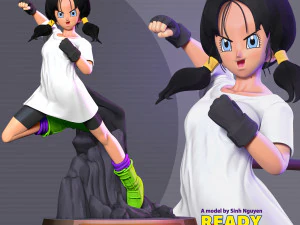 Videl &ndash; Dragonball-Fanart 3D Druckmodell