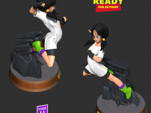Videl - dragon ball fanart 3D प्रिंट मॉडल