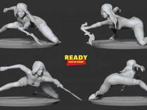 psylocke fanart 3D Print Model