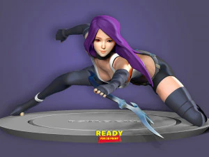 psylocke fanart 3D Print Model