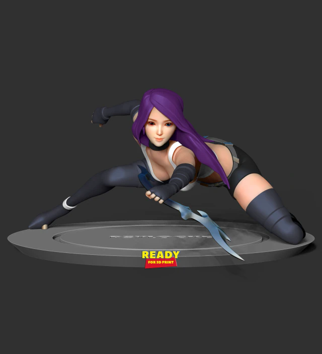 psylocke fanart 3D Print Model .c4d .max .obj .3ds .fbx .stl .blend 