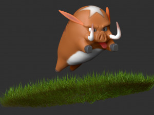 stylized boar 3D Print Model