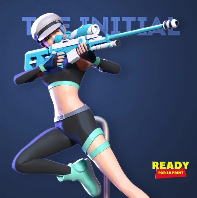 spiner erica - the initial fanart 3D Print Model .c4d .max .obj .3ds .fbx .stl .blend 