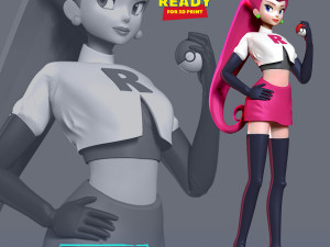 Jessie - Pokemon Fanart 3D Print Model