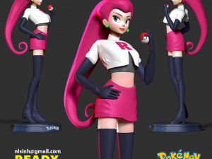 Jessie - Pokemon Fanart 3D Принт Модель