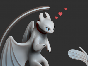 light fury dragon Modèles 3D en vedette