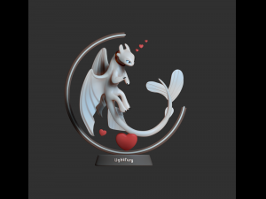 light fury dragon Modèles 3D en vedette