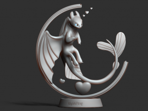 light fury dragon Modèles 3D en vedette