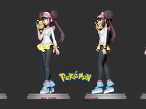 rosa - pokemon masters fanart Modèles 3D en vedette