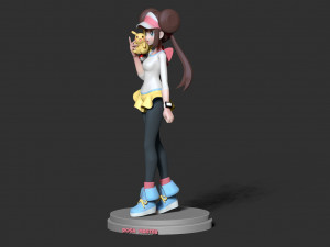 rosa - pokemon masters fanart Modèles 3D en vedette