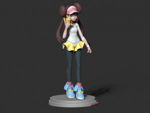 rosa - pokemon masters fanart Modèles 3D en vedette