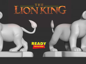 Young Simba 3D Print Model