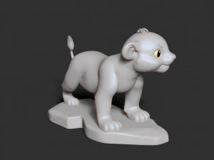 Young Simba 3D Print Model