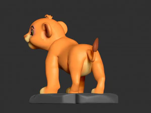 Young Simba 3D Print Model