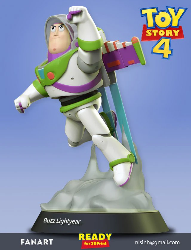 buzz lightyear 3D Print Model .c4d .max .obj .3ds .fbx .stl .blend 