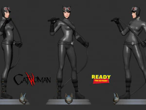 stylized catwoman 3D Print Model
