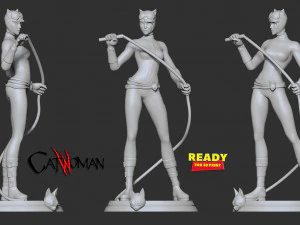 stylized catwoman 3D Print Model