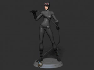 stylized catwoman 3D Print Model
